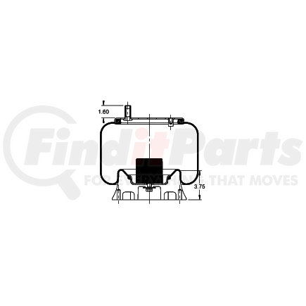 AS-8496 by TRIANGLE SUSPENSION - Triangle Air Spr - Rolling Lobe, Triangle Bellows # 6362, ContiTech Bellows # 9 10-14