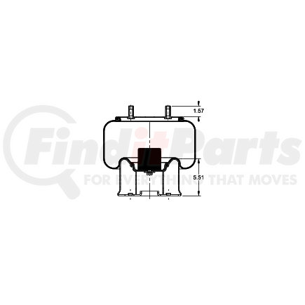 AS-8522 by TRIANGLE SUSPENSION - Triangle Air Spr - Rolling Lobe, Triangle Bellows # 6390, ContiTech Bellows # 10 10-15