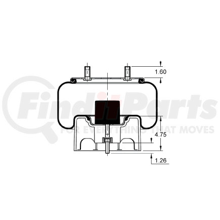 AS-8453 by TRIANGLE SUSPENSION - Triangle Air Spr - Rolling Lobe, Triangle Bellows # 6390, ContiTech Bellows # 10 10-15 P 453