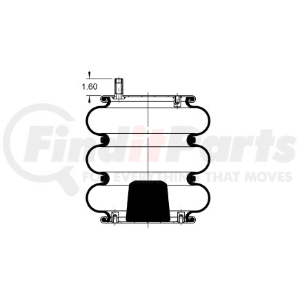 AS-4554 by TRIANGLE SUSPENSION - Triangle Air Spr - Triple Conv., Triangle Bellows # 6429