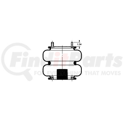 AS-4541 by TRIANGLE SUSPENSION - Triangle Air Spr - Double Conv., Triangle Bellows # 6375, ContiTech Bellows # FD 331-26