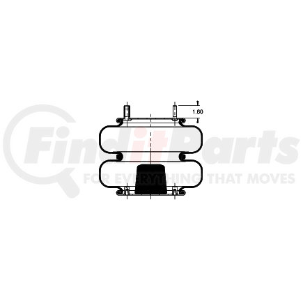 AS-4370 by TRIANGLE SUSPENSION - Triangle Air Spr - Double Conv., Triangle Bellows # 6328, ContiTech Bellows # FD 330-30