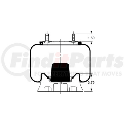 AS-8330 by TRIANGLE SUSPENSION - Triangle Air Spr - Rolling Lobe, Triangle Bellows # 6362, ContiTech Bellows # 9 10-14