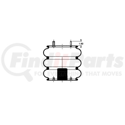 AS-4535 by TRIANGLE SUSPENSION - Triangle Air Spr - Triple Conv., Triangle Bellows # 6319, ContiTech Bellows # FT 530-32