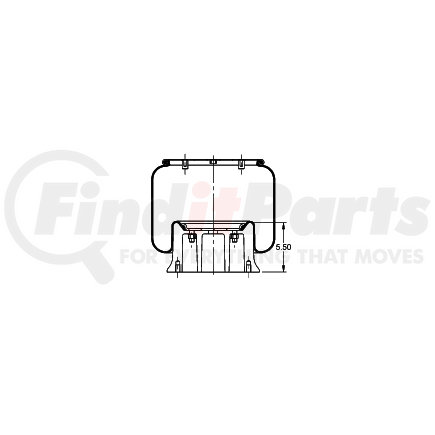 AS-8364 by TRIANGLE SUSPENSION - Triangle Air Spr - Rolling Lobe, Triangle Bellows # 6365, ContiTech Bellows # 11 10.5-17