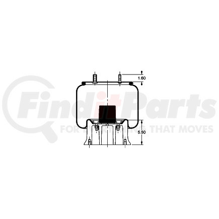 AS-8377 by TRIANGLE SUSPENSION - Triangle Air Spr - Rolling Lobe, Triangle Bellows # 6365, ContiTech Bellows # 11 10.5-17