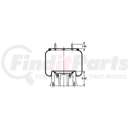 AS-8388 by TRIANGLE SUSPENSION - Triangle Air Spr - Rolling Lobe, Triangle Bellows # 6365, ContiTech Bellows # 11 10.5-17