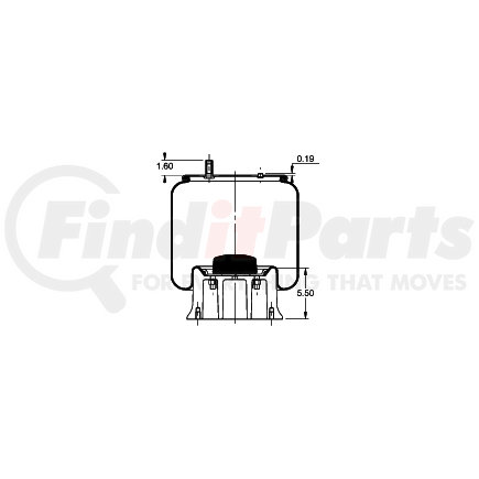 AS-8509 by TRIANGLE SUSPENSION - Triangle Air Spr - Rolling Lobe, Triangle Bellows # 6383, ContiTech Bellows # 11 10.5-19