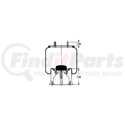 AS-8557 by TRIANGLE SUSPENSION - Triangle Air Spr - Rolling Lobe, Triangle Bellows # 6383, ContiTech Bellows # 11 10.5-19