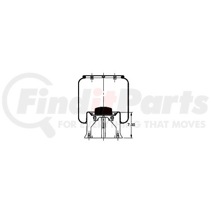 Triangle Suspension AS-8370 Suspension Air Spring Kit Triangle Air Spr - Rolling Lobe, Triangle Bellows # 6366, ContiTech