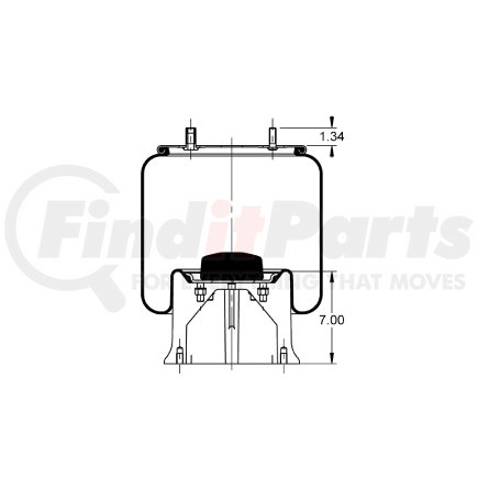 AS-8752 by TRIANGLE SUSPENSION - Triangle Air Spr - Rolling Lobe, ContiTech Bellows # 11 10.5-22