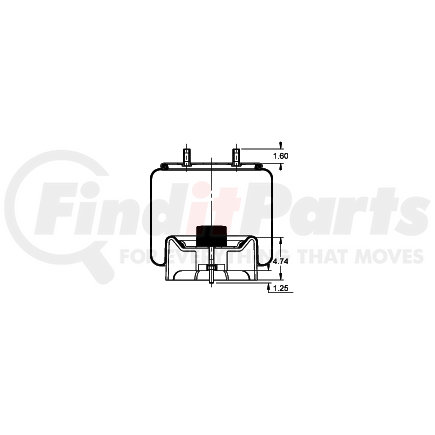 AS-8523 by TRIANGLE SUSPENSION - Triangle Air Spr - Rolling Lobe, Triangle Bellows # 6398, ContiTech Bellows # 11 10.5A-16