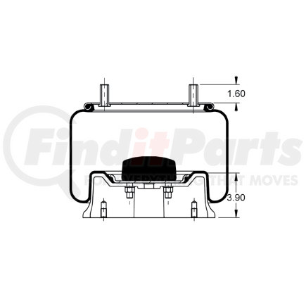 AS-8320 by TRIANGLE SUSPENSION - Triangle Air Spr - Rolling Lobe, Triangle Bellows # 6367, ContiTech Bellows # 11 10.5-15