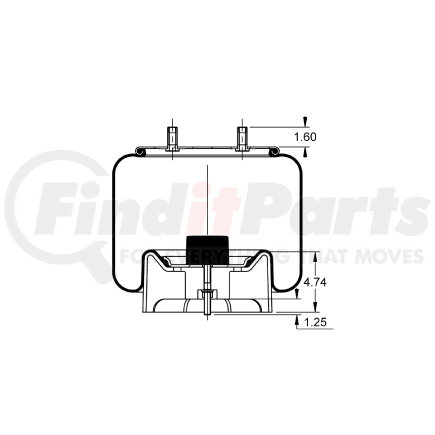 AS-8745 by TRIANGLE SUSPENSION - Triangle Air Spr - Rolling Lobe, ContiTech Bellows # 11 10.5F-17