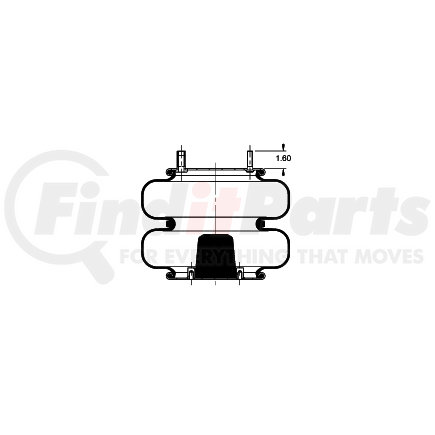 Triangle Suspension AS-4512 Suspension Air Spring Kit Triangle Air Spr - Double Conv., Triangle Bellows # 6328, ContiTech