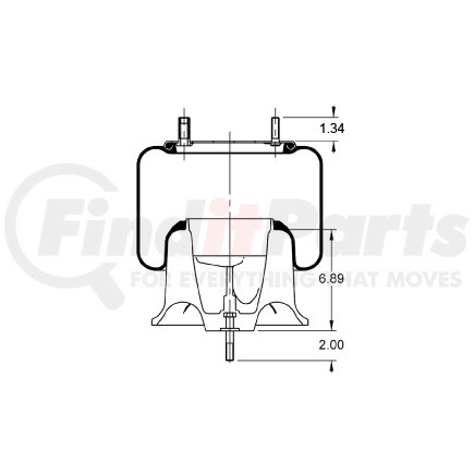 AS-8382P by TRIANGLE SUSPENSION - Triangle Air Spr - Rolling Lobe, Plastic Piston