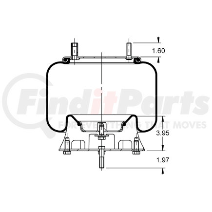 AS-8575 by TRIANGLE SUSPENSION - Triangle Air Spr - Rolling Lobe, Triangle Bellows # 6388, ContiTech Bellows #