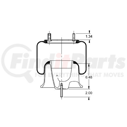 AS-8382 by TRIANGLE SUSPENSION - Triangle Air Spr - Rolling Lobe, Triangle Bellows # 6363, ContiTech Bellows # 9 10S-16