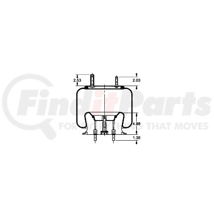 AS-8407 by TRIANGLE SUSPENSION - Triangle Air Spr - Rolling Lobe, Triangle Bellows # 6363, ContiTech Bellows # 9 10-16