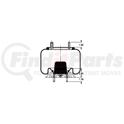 Triangle Suspension AS-8450 Suspension Air Spring Kit Triangle Air Spr - Rolling Lobe, Triangle Bellows # 6362, ContiTech