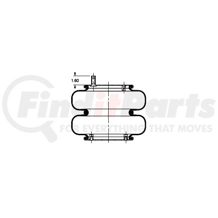 AS-4371 by TRIANGLE SUSPENSION - Triangle Air Spr - Double Conv., Triangle Bellows # 6328, ContiTech Bellows # FD 330-30