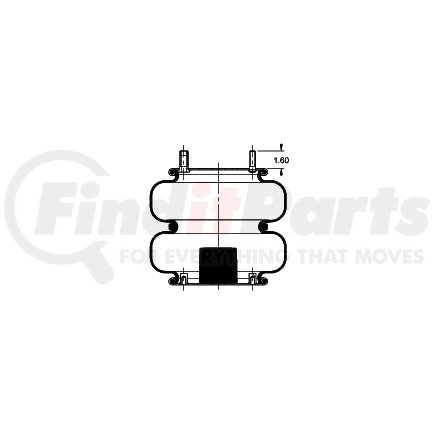 AS-4514 by TRIANGLE SUSPENSION - Triangle Air Spr - Double Conv., Triangle Bellows # 6375, ContiTech Bellows # FD 331-26