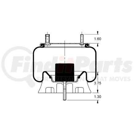 AS-8464 by TRIANGLE SUSPENSION - Triangle Air Spr - Rolling Lobe, Triangle Bellows # 6368, ContiTech Bellows # 9 9-12