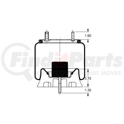 AS-8455 by TRIANGLE SUSPENSION - Triangle Air Spr - Rolling Lobe, Triangle Bellows # 6378, ContiTech Bellows # 9 9K-15