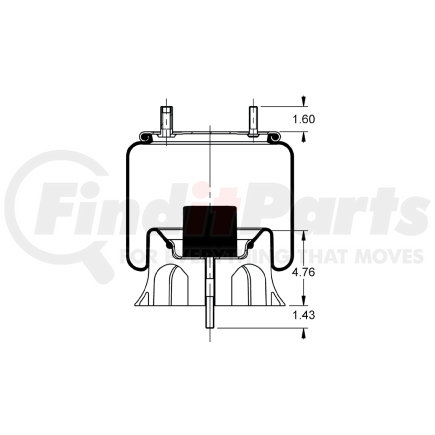 AS-8424 by TRIANGLE SUSPENSION - Triangle Air Spr - Rolling Lobe, Triangle Bellows # 6378, ContiTech Bellows # 9 9K-15