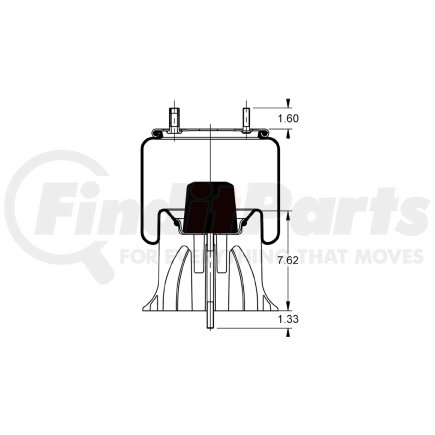 AS-8425 by TRIANGLE SUSPENSION - Triangle Air Spr - Rolling Lobe, Triangle Bellows # 6378, ContiTech Bellows # 9 9K-15