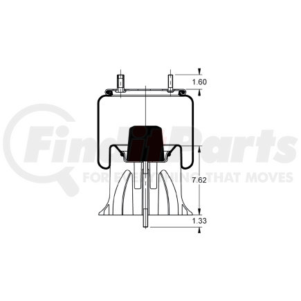 Triangle Suspension AS-8425 Suspension Air Spring Kit Triangle Air Spr - Rolling Lobe, Triangle Bellows # 6378, ContiTech