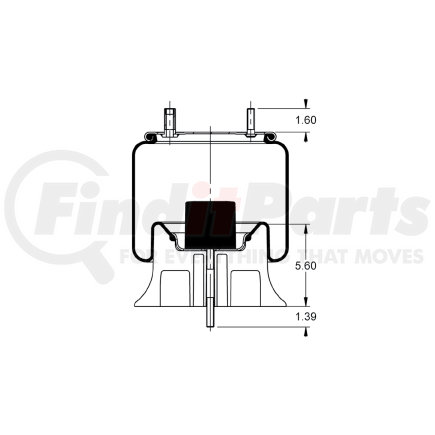 AS-8417 by TRIANGLE SUSPENSION - Triangle Air Spr - Rolling Lobe, Triangle Bellows # 6378, ContiTech Bellows # 9 9K-15