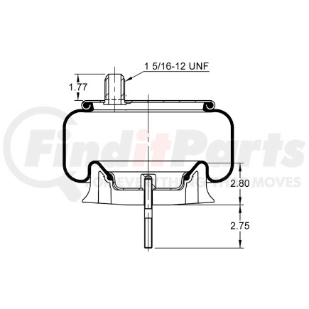 AS-8537 by TRIANGLE SUSPENSION - Triangle Air Spr - Rolling Lobe, Triangle Bellows # 6397, ContiTech Bellows # 9 9-9