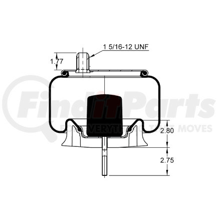 AS-8538 by TRIANGLE SUSPENSION - Triangle Air Spr - Rolling Lobe, Triangle Bellows # 6415, ContiTech Bellows # 9 9-10