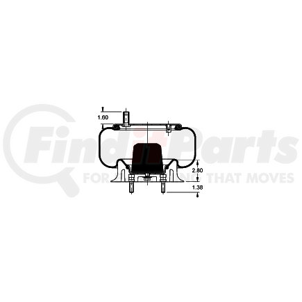 Triangle Suspension AS-8480 Suspension Air Spring Kit Triangle Air Spr - Rolling Lobe, Triangle Bellows # 6360, ContiTech