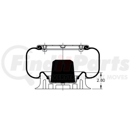 AS-8339 by TRIANGLE SUSPENSION - Triangle Air Spr - Rolling Lobe, Triangle Bellows # 6360, ContiTech Bellows # 9 10-10