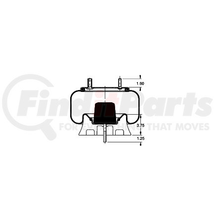 AS-8543 by TRIANGLE SUSPENSION - Triangle Air Spr - Rolling Lobe, Triangle Bellows # 6361, ContiTech Bellows # 9 10-12