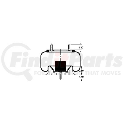 AS-8484 by TRIANGLE SUSPENSION - Triangle Air Spr - Rolling Lobe, Triangle Bellows # 6361, ContiTech Bellows # 9 10-12