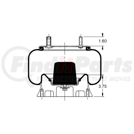 AS-8319 by TRIANGLE SUSPENSION - Triangle Air Spr - Rolling Lobe, Triangle Bellows # 6361, ContiTech Bellows # 9 10-12