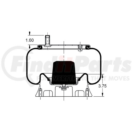 AS-8341 by TRIANGLE SUSPENSION - Triangle Air Spr - Rolling Lobe, Triangle Bellows # 6361, ContiTech Bellows # 9 10-12