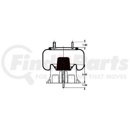 AS-8395 by TRIANGLE SUSPENSION - Triangle Air Spr - Rolling Lobe, Triangle Bellows # 6361, ContiTech Bellows # 9 10-12