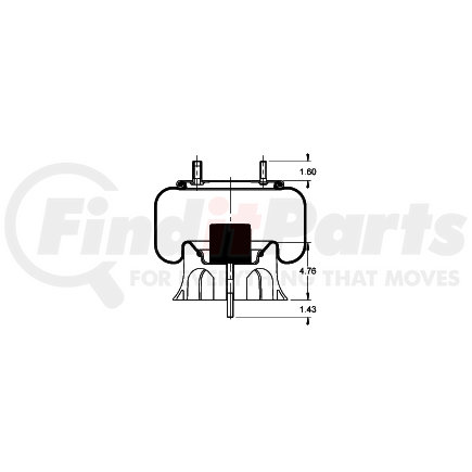 AS-8495 by TRIANGLE SUSPENSION - Triangle Air Spr - Rolling Lobe, Triangle Bellows # 6361, ContiTech Bellows # 9 10-12