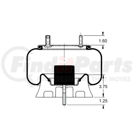 AS-8488 by TRIANGLE SUSPENSION - (Use AS-8543) Rolling Lobe Air Spring