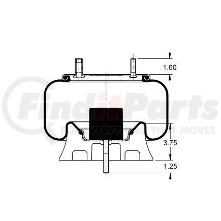 Triangle Suspension AS-8488 Air Suspension Spring (Use AS-8543) Rolling Lobe Air Spring