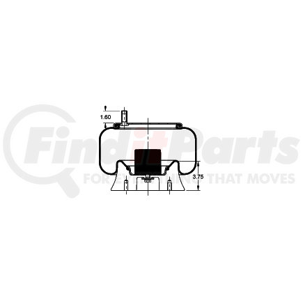 AS-8427 by TRIANGLE SUSPENSION - Triangle Air Spr - Rolling Lobe, Triangle Bellows # 6388, ContiTech Bellows # 9 10-12