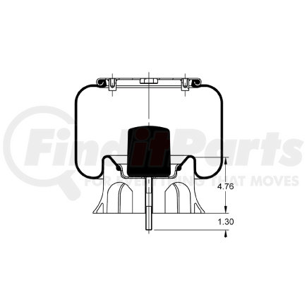 AS-8312 by TRIANGLE SUSPENSION - Triangle Air Spr - Rolling Lobe, Triangle Bellows # 6362, ContiTech Bellows # 9 10-14