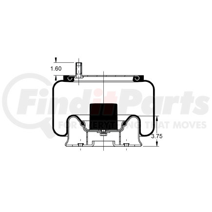 AS-8433 by TRIANGLE SUSPENSION - Triangle Air Spr - Rolling Lobe, Triangle Bellows # 6385, ContiTech Bellows # 10 10-13.5