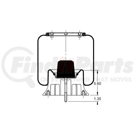 AS-8325 by TRIANGLE SUSPENSION - Triangle Air Spr - Rolling Lobe, Triangle Bellows # 6363, ContiTech Bellows # 9 10-16