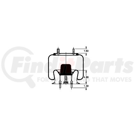 AS-8409 by TRIANGLE SUSPENSION - Triangle Air Spr - Rolling Lobe, Triangle Bellows # 6363, ContiTech Bellows # 9 10-16