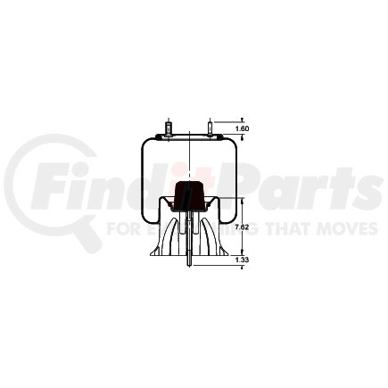 AS-8392 by TRIANGLE SUSPENSION - Triangle Air Spr - Rolling Lobe, Triangle Bellows # 6363, ContiTech Bellows # 9 10-16